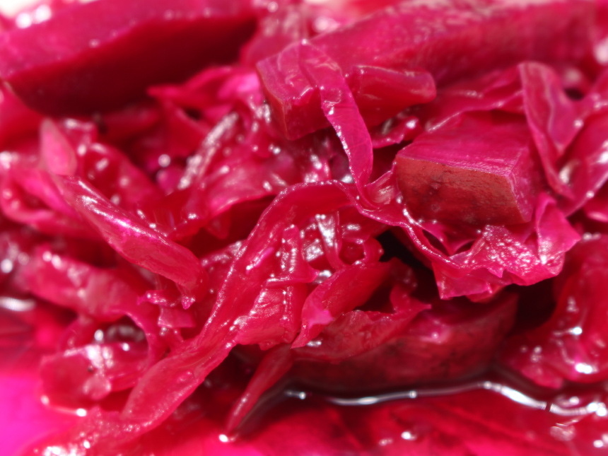 Red cabbage and beetroot sauerkraut